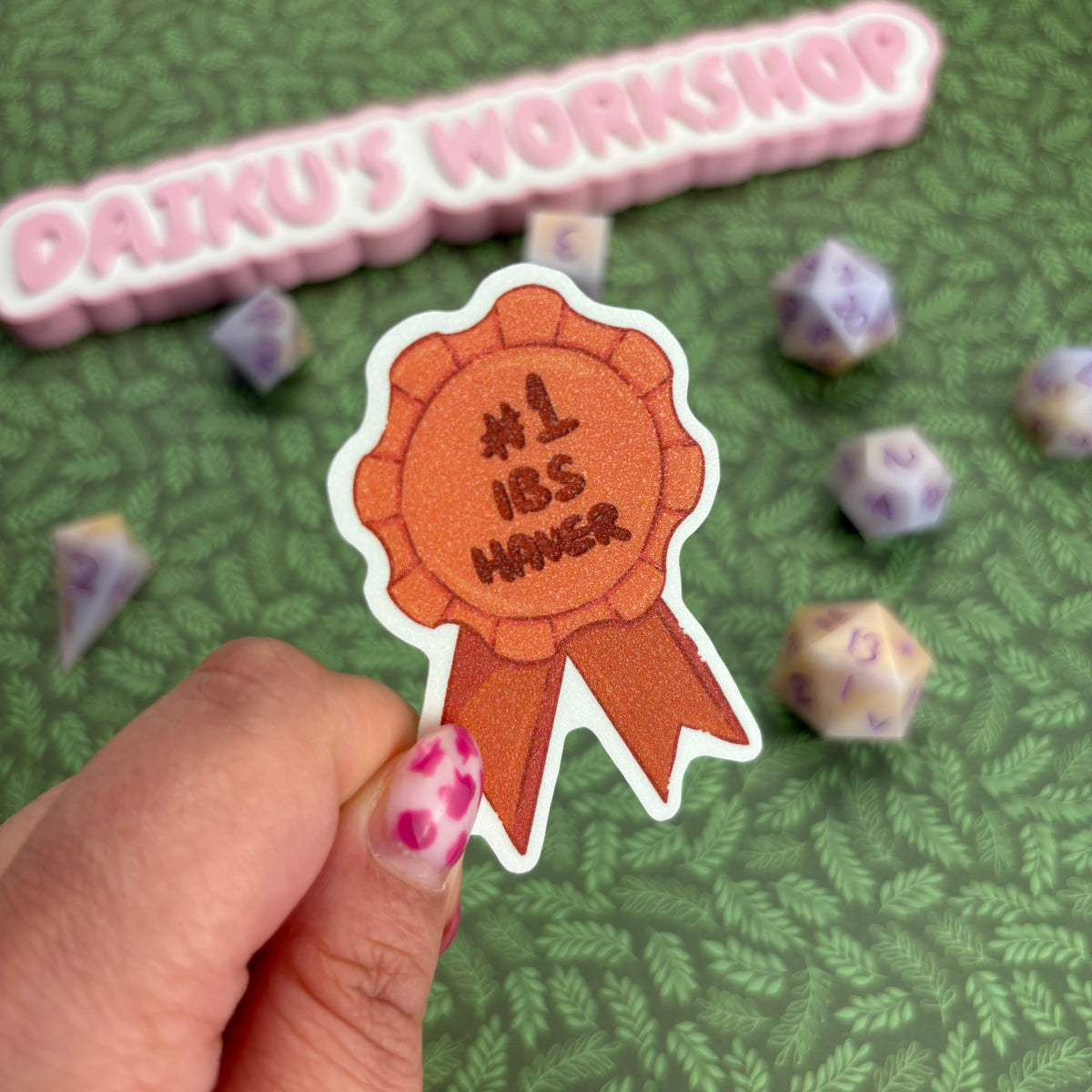 #1 IBS Haver Matte Glitter Vinyl Sticker