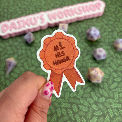 #1 IBS Haver Matte Glitter Vinyl Sticker