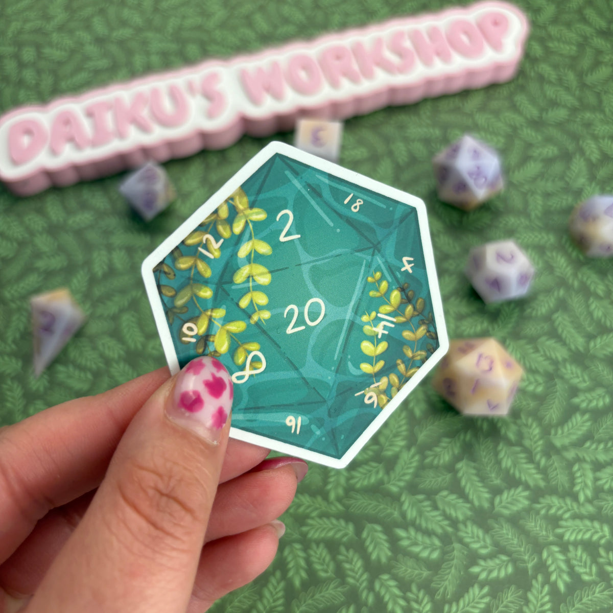 Ocean d20 Matte Vinyl Sticker