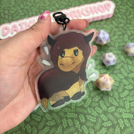Rogue DnD Cow Keychain