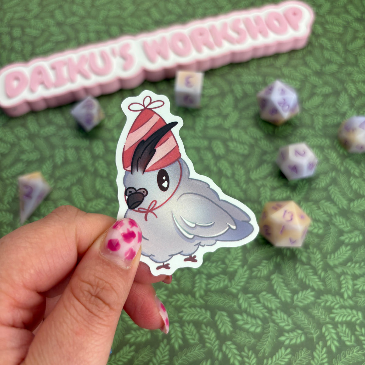 Crested Pigeon Matte Vinyl Sticker