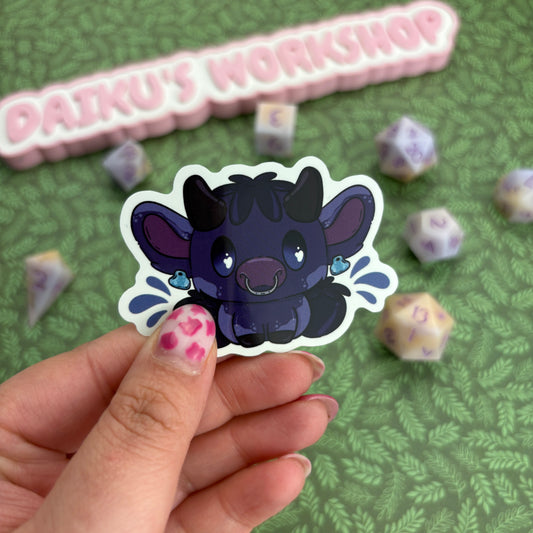 Blueberry Cow Sticker