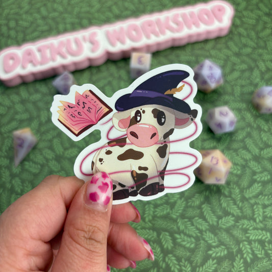 Wizard DnD Cow Sticker
