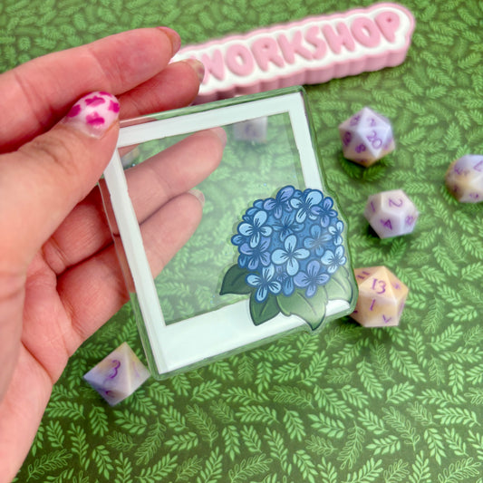 Hydrangea Polaroid Acrylic Keychain
