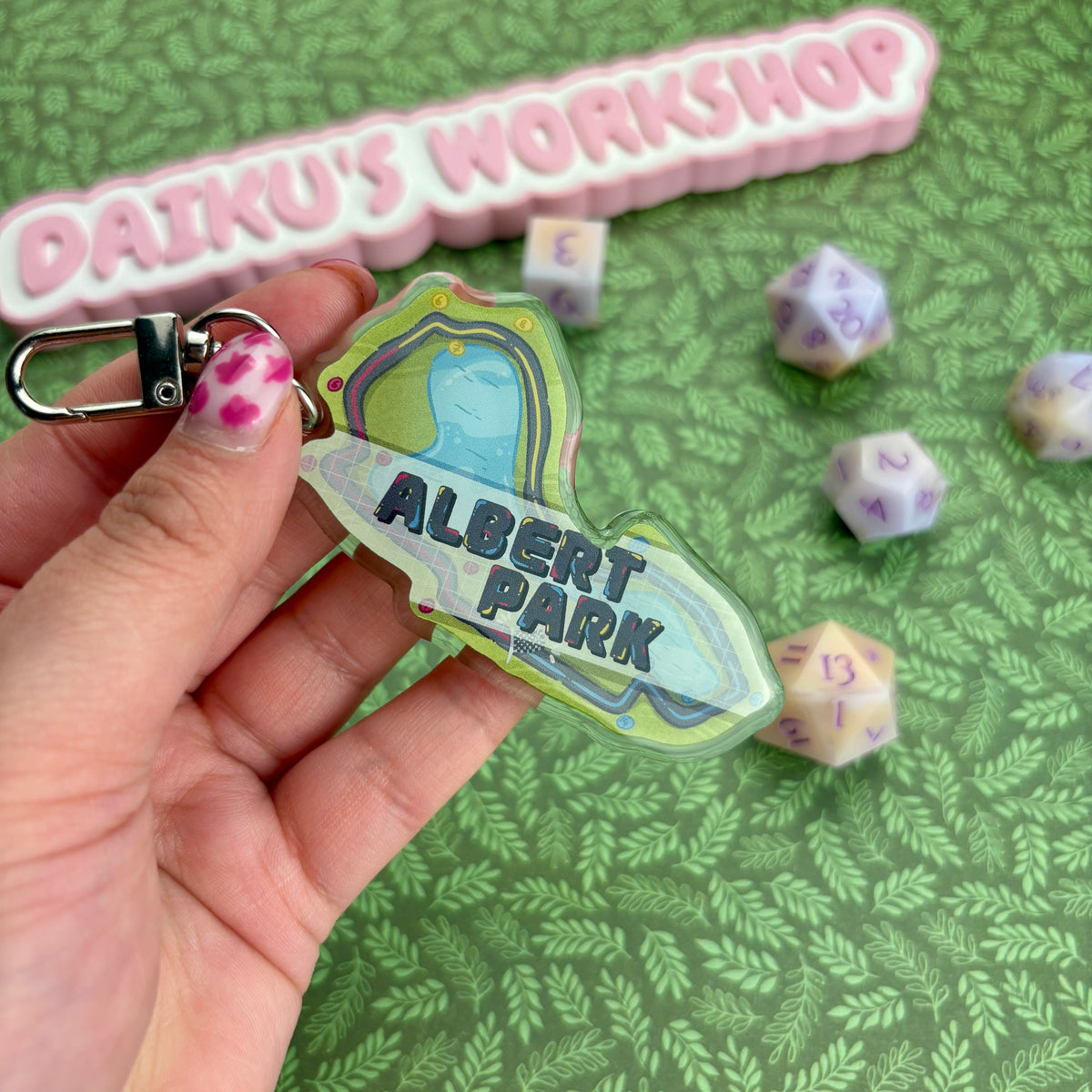 F1 Albert Park Circuit Map Acrylic Keychain