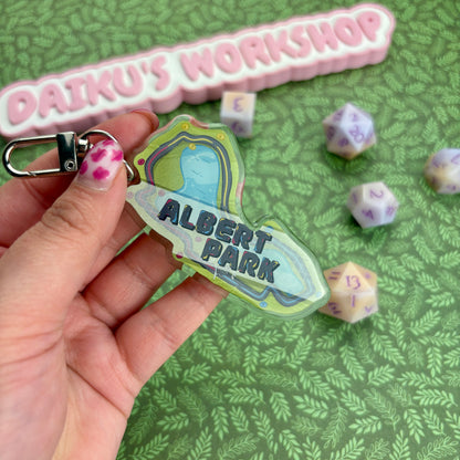 F1 Albert Park Circuit Map Acrylic Keychain