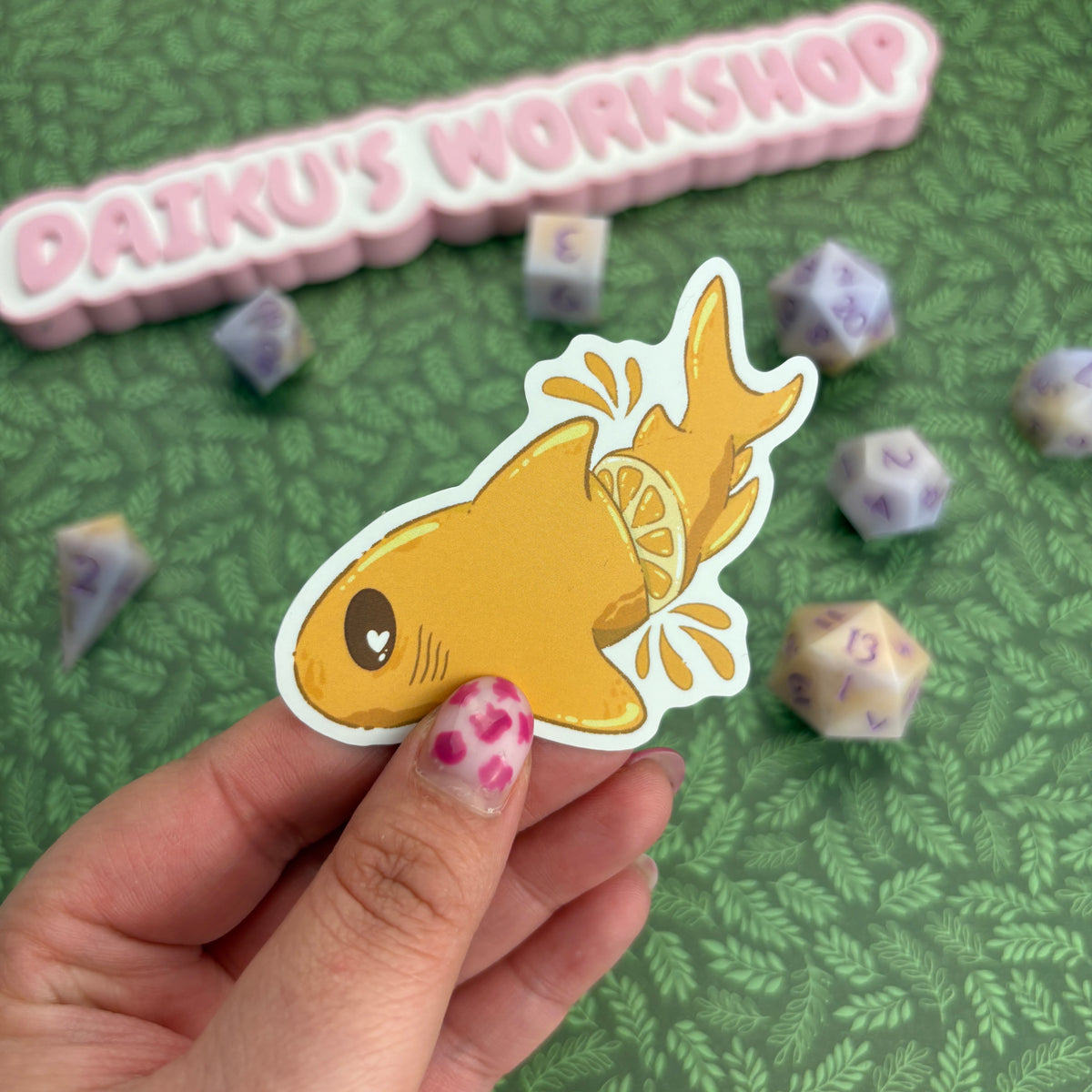 Lemon Shark Glossy Vinyl Sticker
