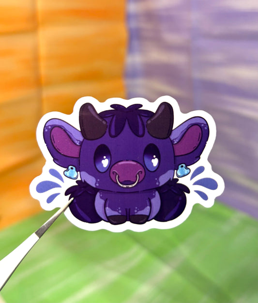 Blueberry Cow Sticker