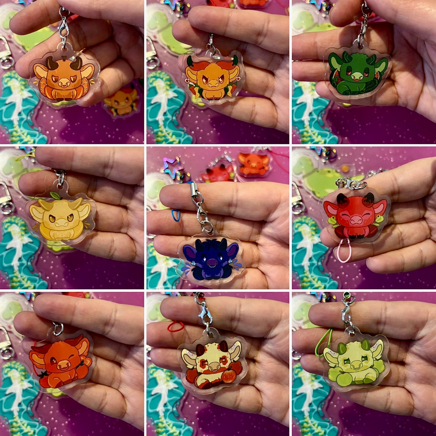 “Harvest Moo” Fruit Cow Acrylic Charm Blind Box