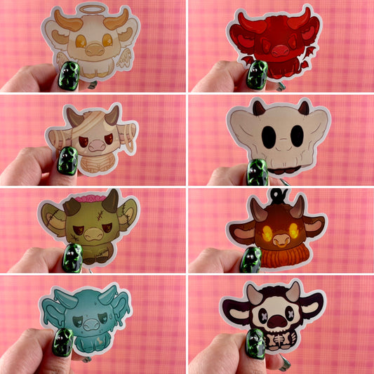 Hallow-moo Halloween Cow Sticker Pack Set
