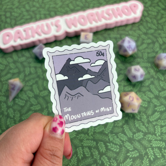 The Mountains of Mist Stamp Sticker