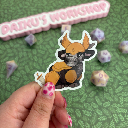 Paladin DnD Cow Sticker