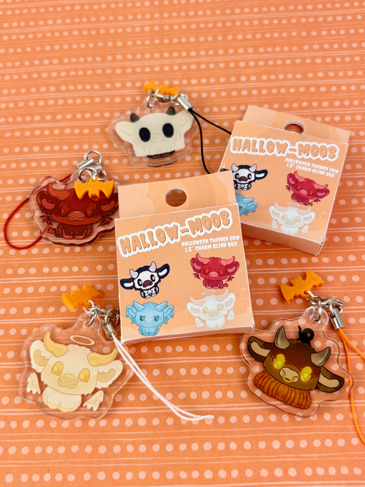 “Hallow-Moo” Halloween Cow Acrylic Charm Blind Box