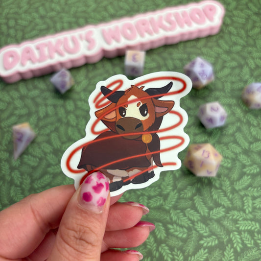 Sorcerer DnD Cow Sticker