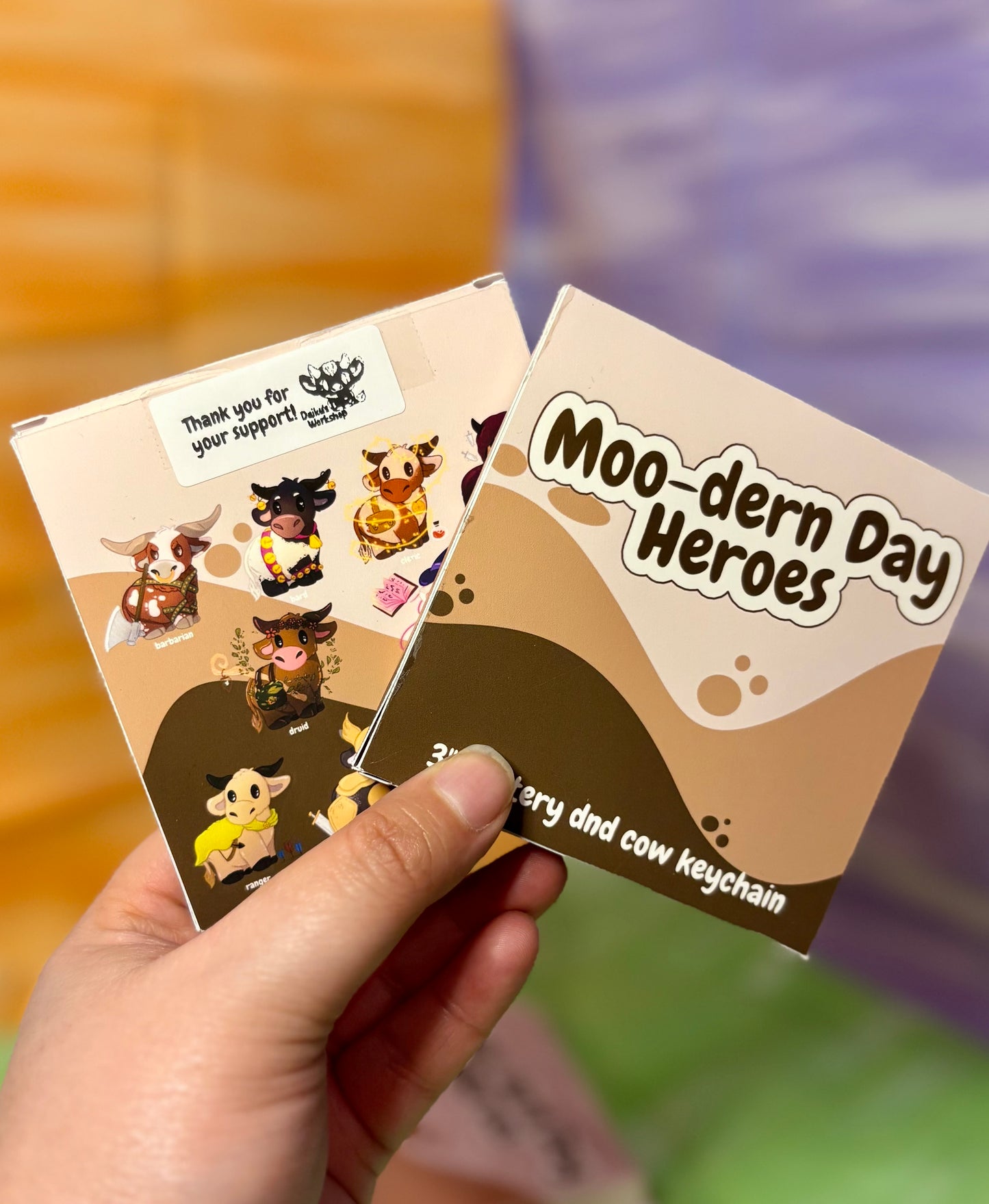 Moodern Day Heroes DnD Cow MYSTERY Keychain