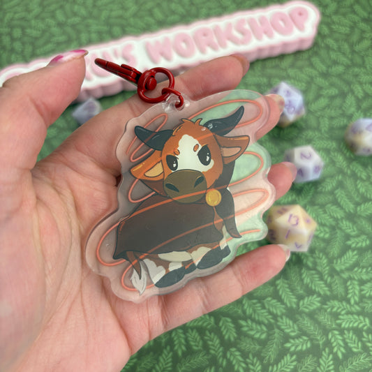 Sorcerer DnD Cow Keychain