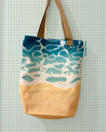 'Beach Day' Canvas Tote Bag