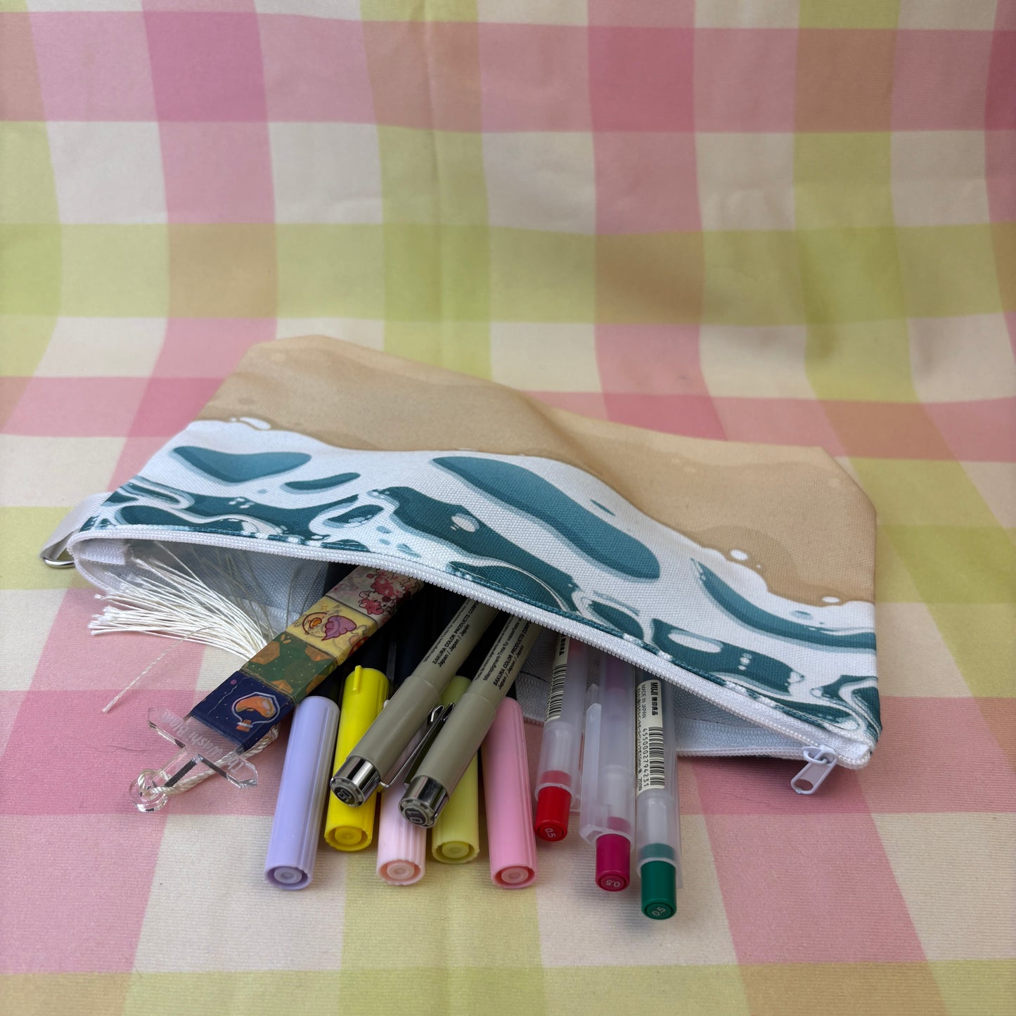 Beach Waves Pencil Case Zipper Pouch