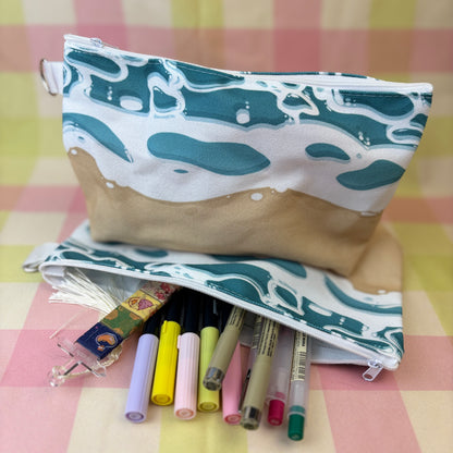 Beach Waves Pencil Case Zipper Pouch