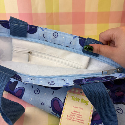 'Blueberry Cow' Canvas Tote Bag