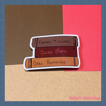Favourite Book Tropes Glossy Vinyl Sticker