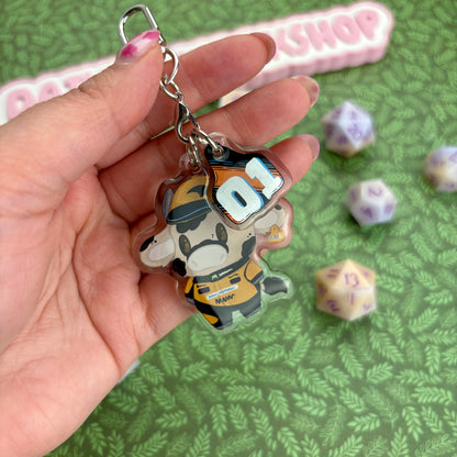 F1 Cow Driver ‘Lando Moo-rris’ Acrylic Keychain