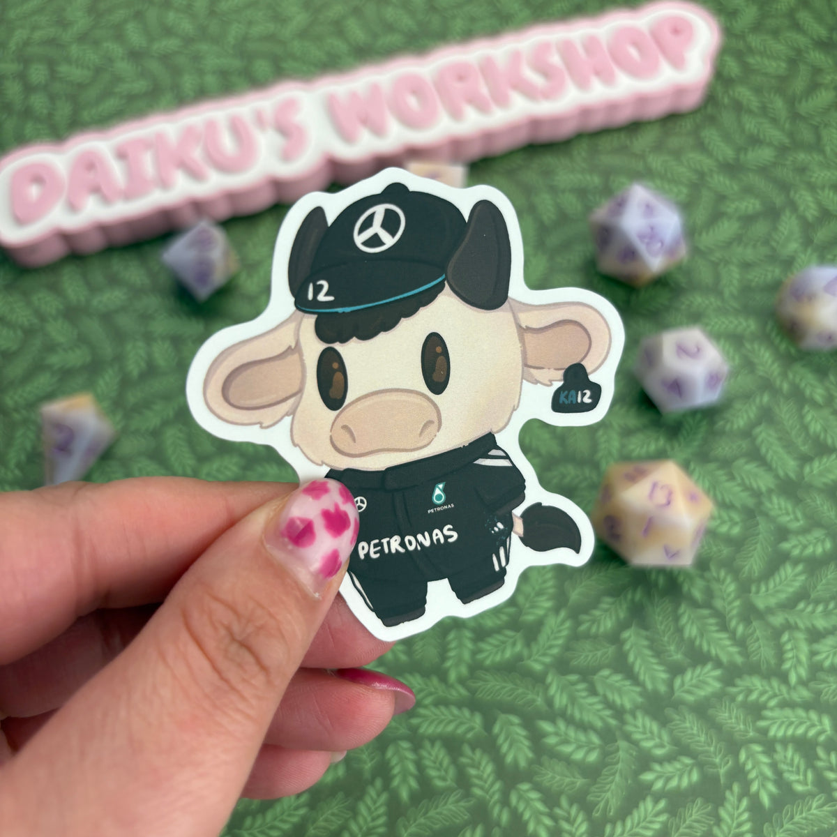 F1 Cows ‘Kimoo Antonelli’ Matte Vinyl Sticker