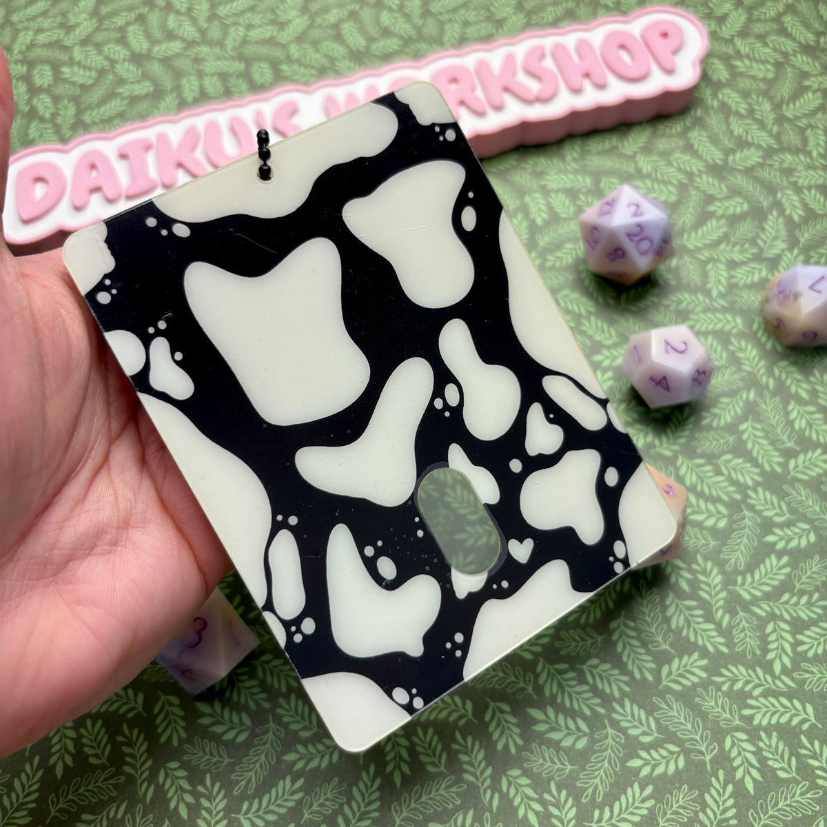 Cow Print Polaroid Acrylic Photocard Holder