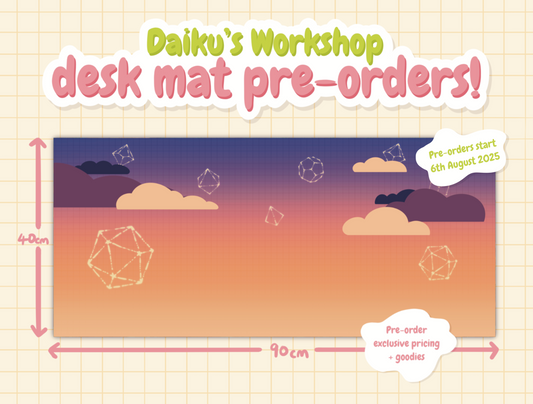 [PREORDER] Sunrise Dice Constellation Desk Mat