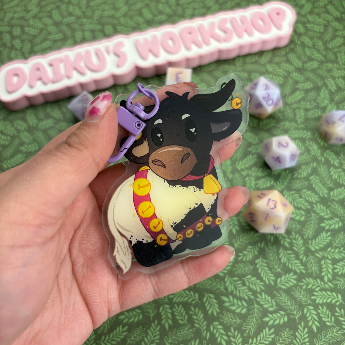 Bard DnD Cow Keychain
