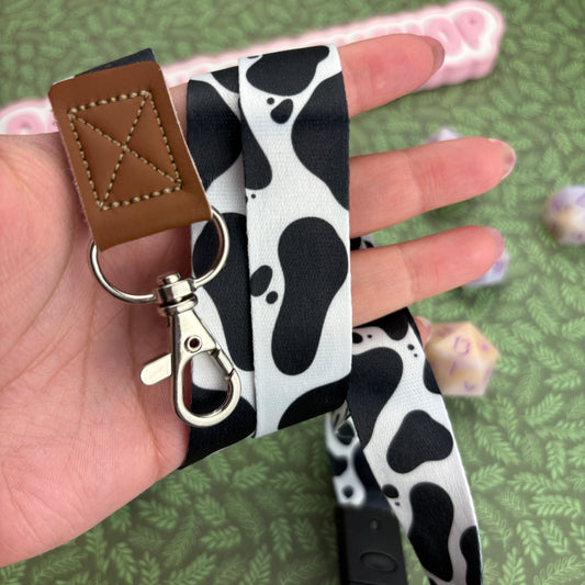 Classic Cow Print Lanyard