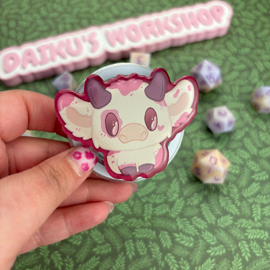 Strawberry Cow Magnetic Phone Grip