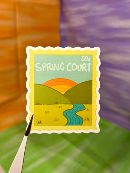 Spring Court Stamp Sticker
