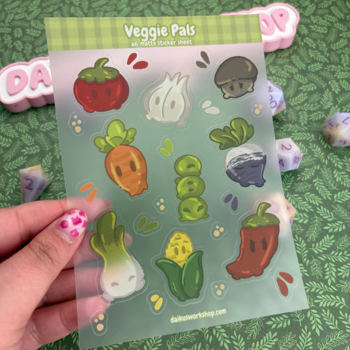 Veggie Pals A6 Clear Matte Vinyl Sticker Sheet