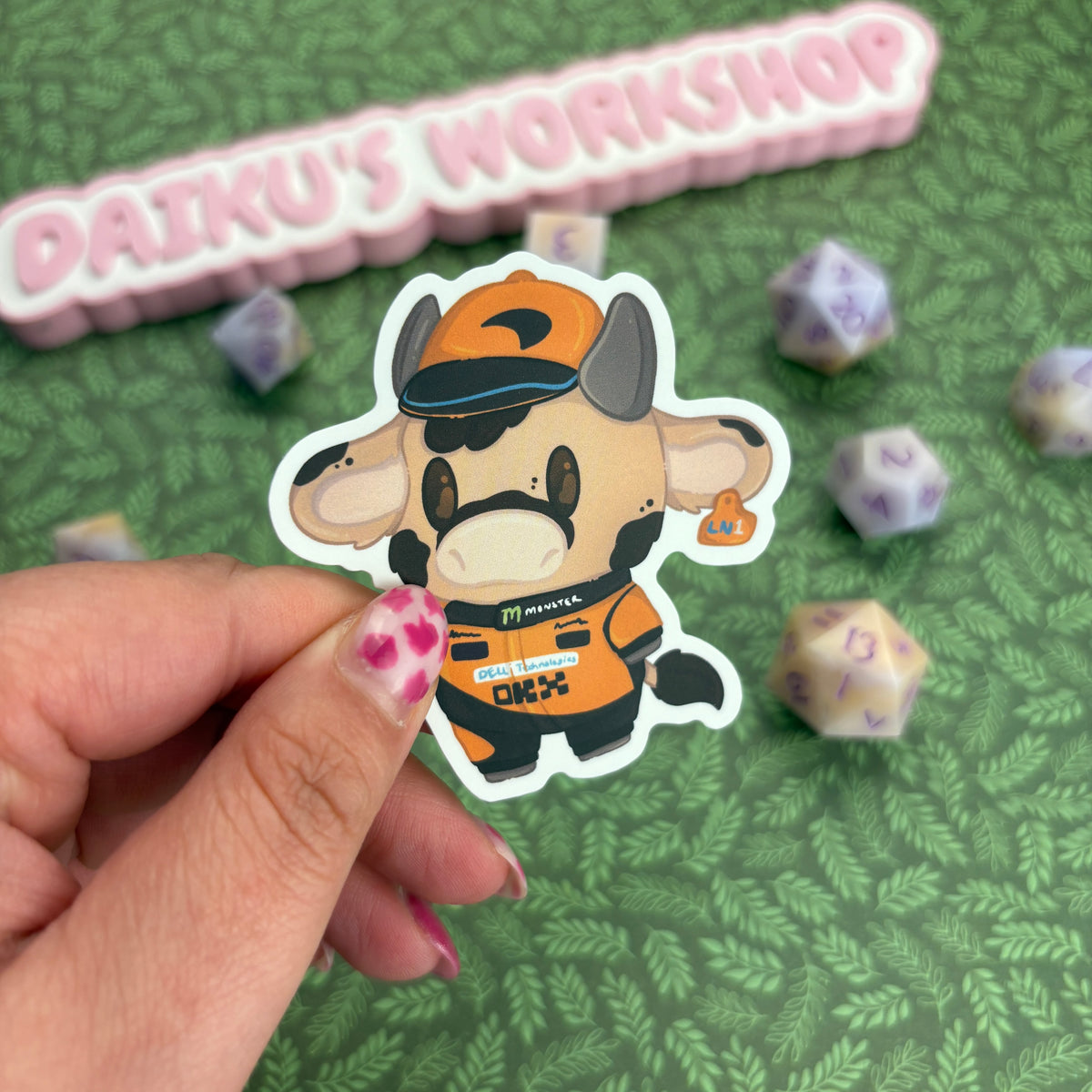 F1 Cows ‘Lando Moo-rris’ Matte Vinyl Sticker