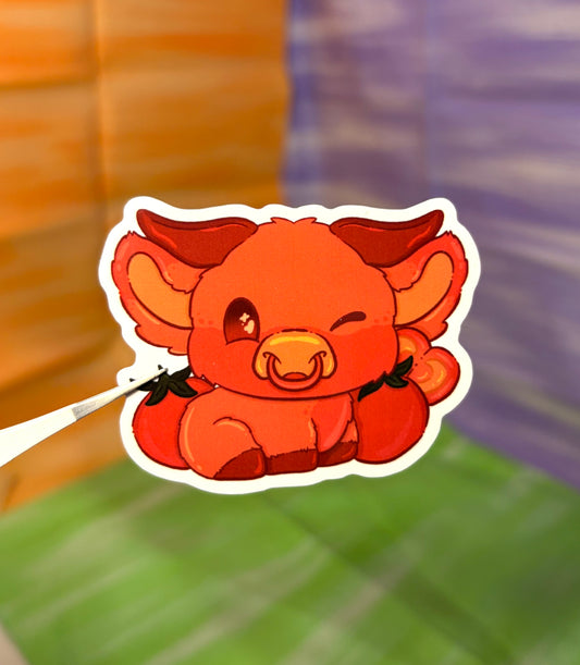 Tomato Cow Sticker