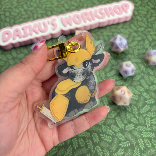 Paladin DnD Cow Keychain