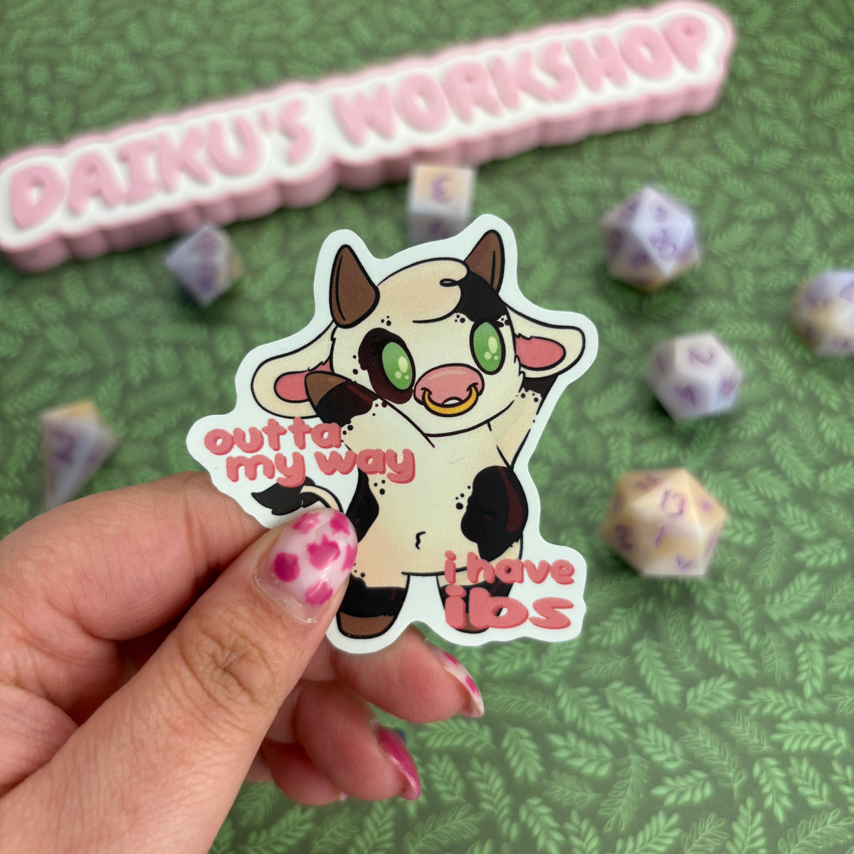 IBS Cow Matte Vinyl Sticker