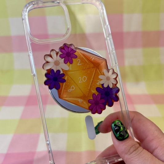 Flower d20 Magnetic Phone Grip
