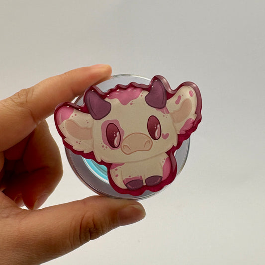 Strawberry Cow Magnetic Phone Grip