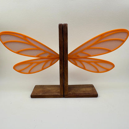 Citrus Dragonfly Wing Bookends
