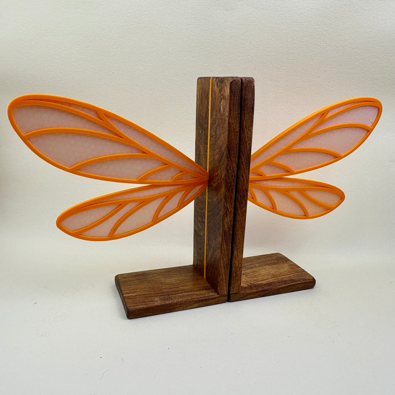 Citrus Dragonfly Wing Bookends