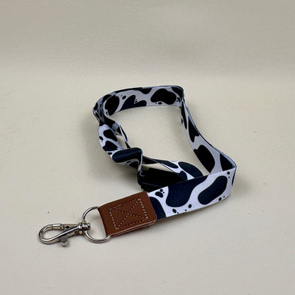 Classic Cow Print Lanyard