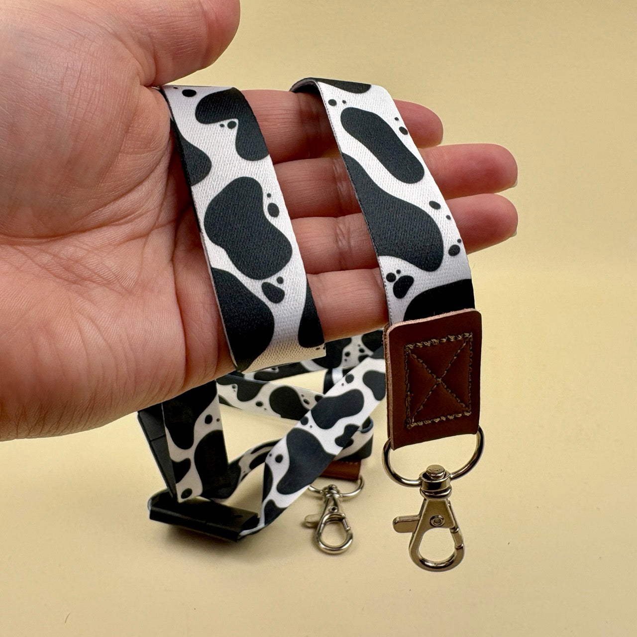 Classic Cow Print Lanyard