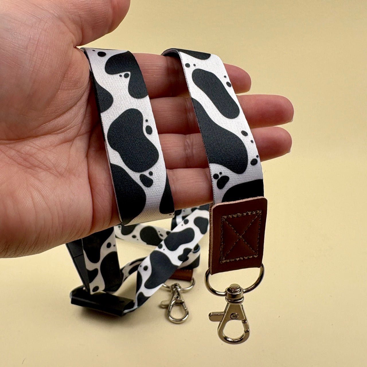 Classic Cow Print Lanyard