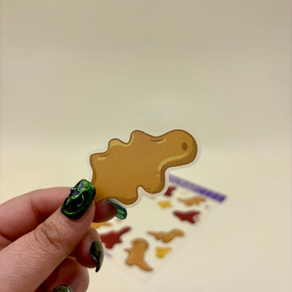 Dino Nuggets A6 Clear Matte Vinyl Sticker Sheet