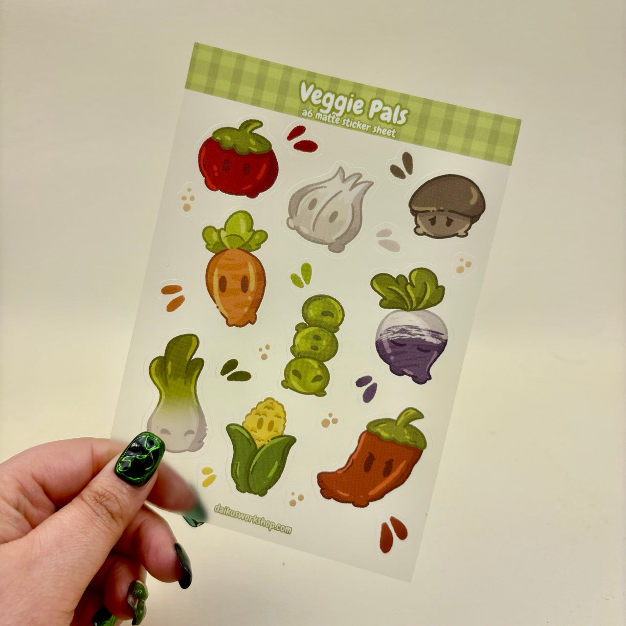 Veggie Pals A6 Clear Matte Vinyl Sticker Sheet
