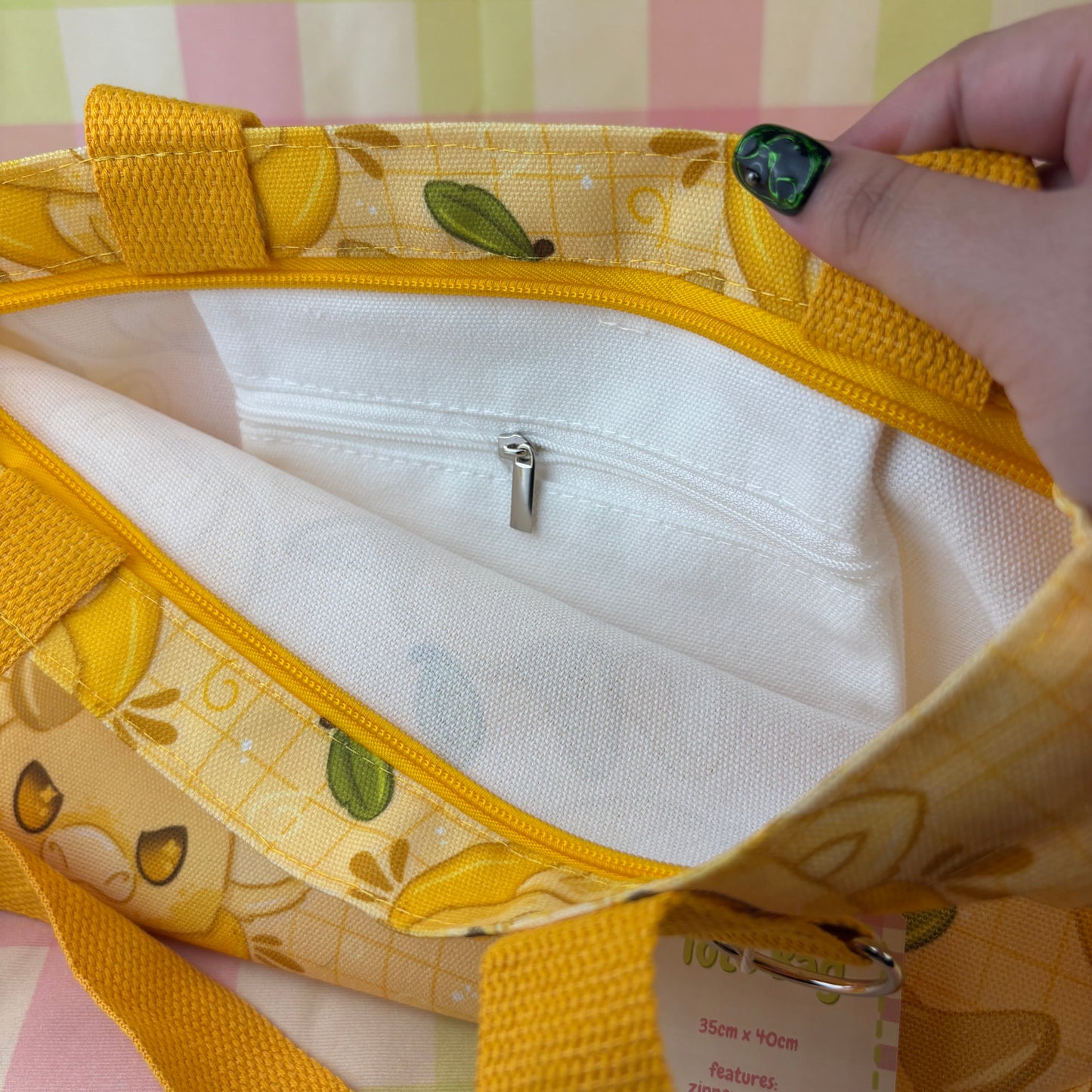 'Lemon Cow' Canvas Tote Bag