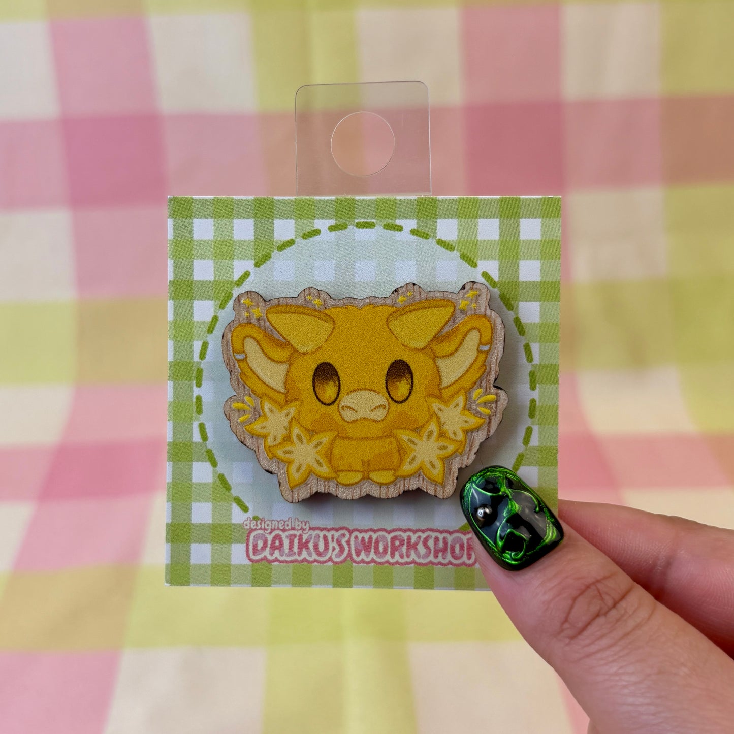 Starfruit Cow Printed Wooden Pin