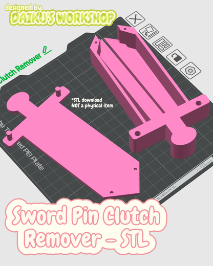 Sword Pin Back Remover STL Download